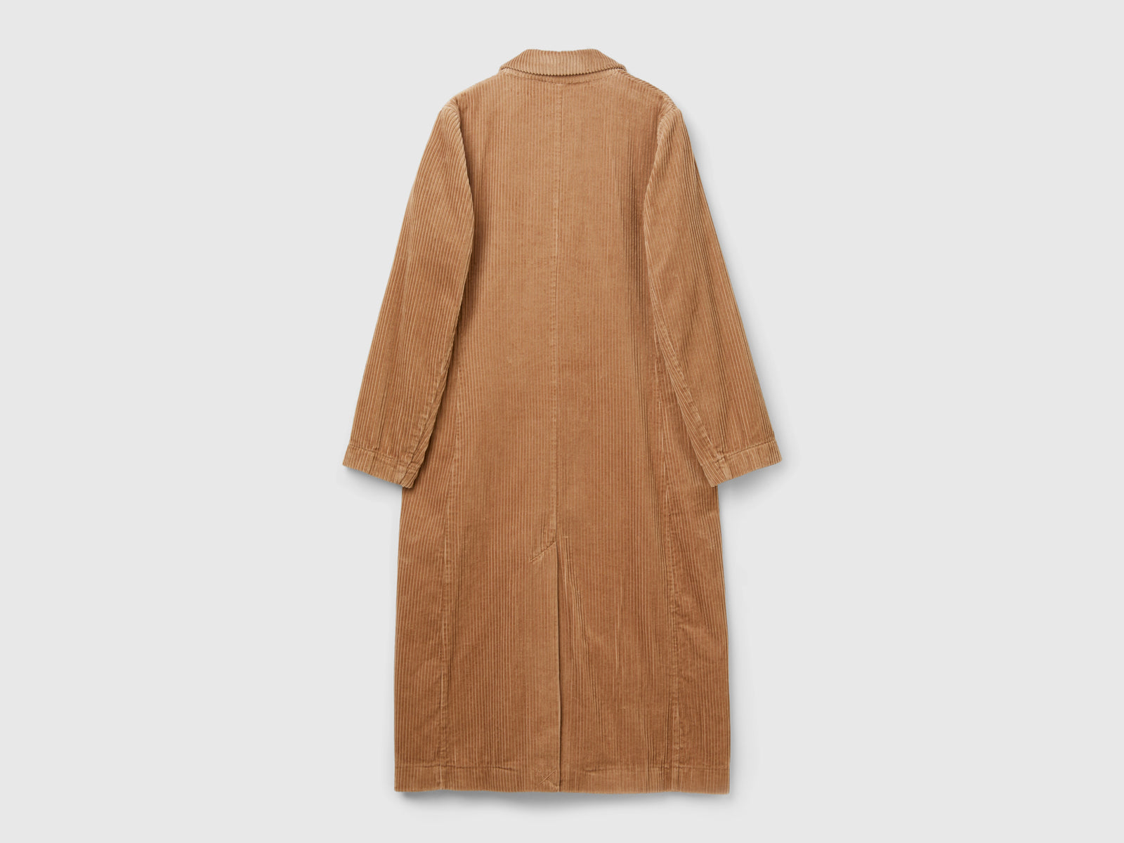 Trench doppiopetto in velluto da donna cammello 2 | Benetton Outlet