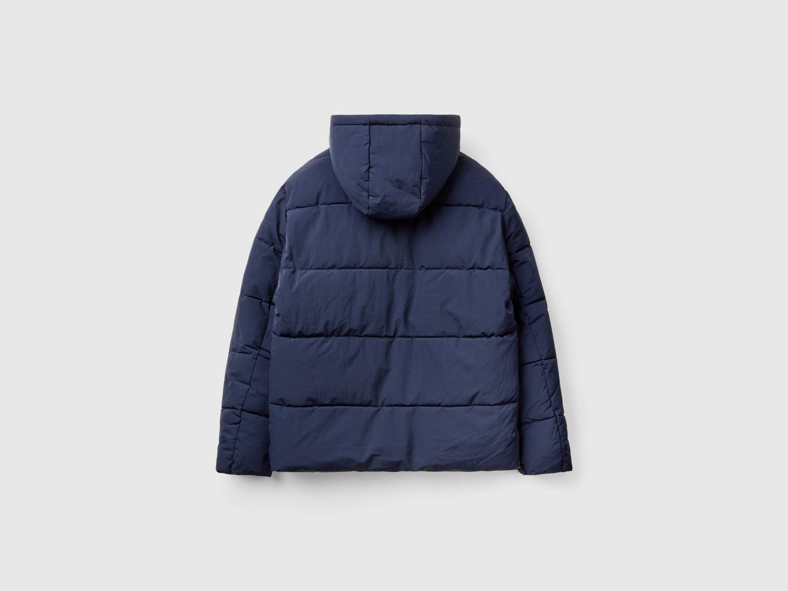 Giubbotto imbottito con cappuccio da uomo blu 2 | Benetton Outlet