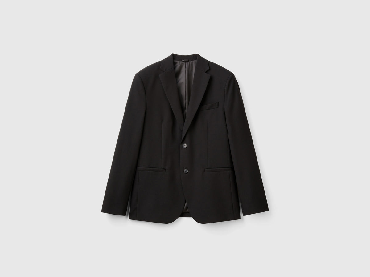 Blazer regular fit in misto viscosa
