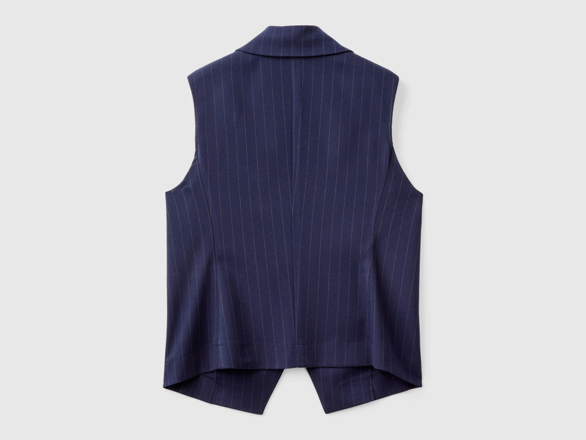 Gilet gessato doppiopetto