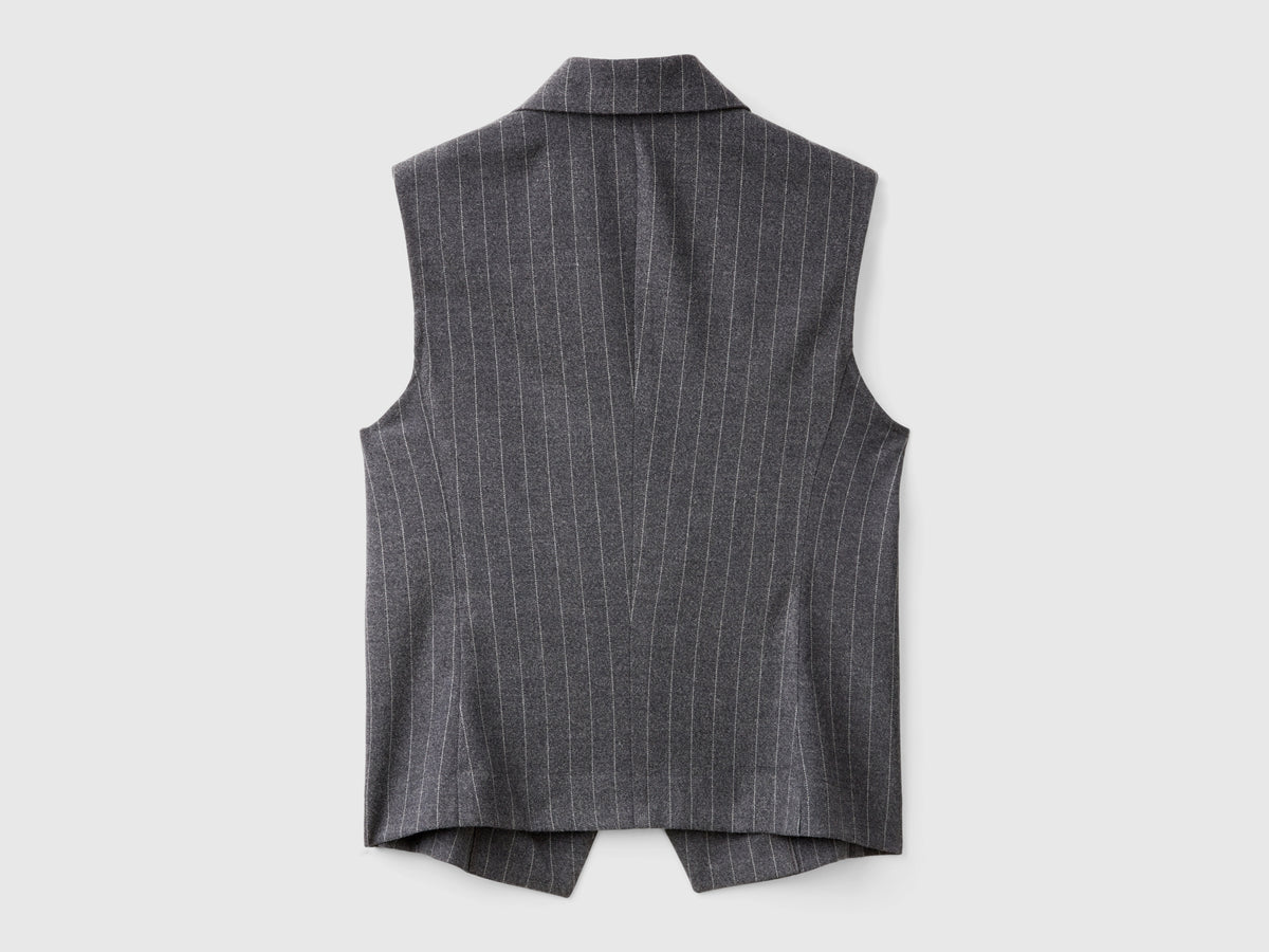 Gilet gessato doppiopetto