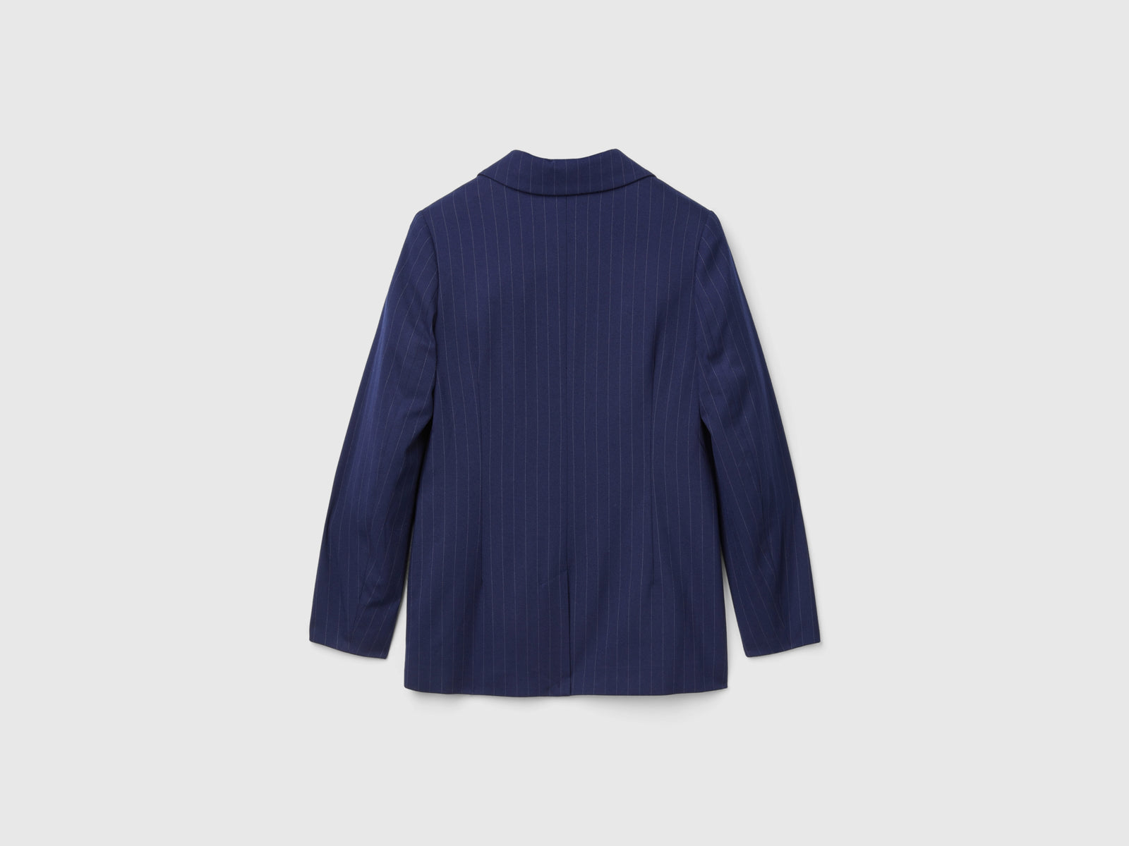 Pinstriped viscose blend blazer da donna blu scuro 2 | Benetton Outlet