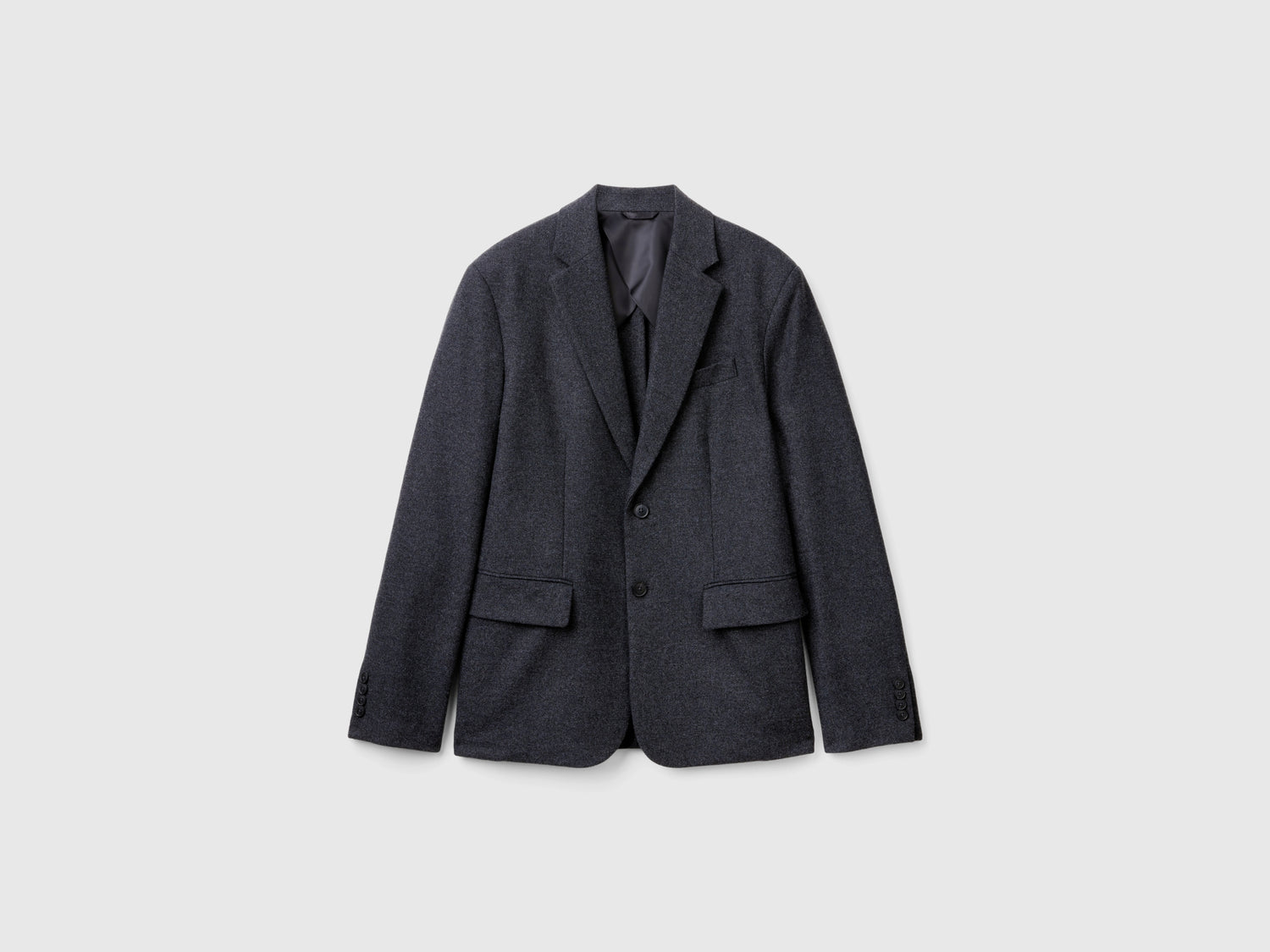 Blazer in flanella da uomo grigio scuro | Benetton Outlet
