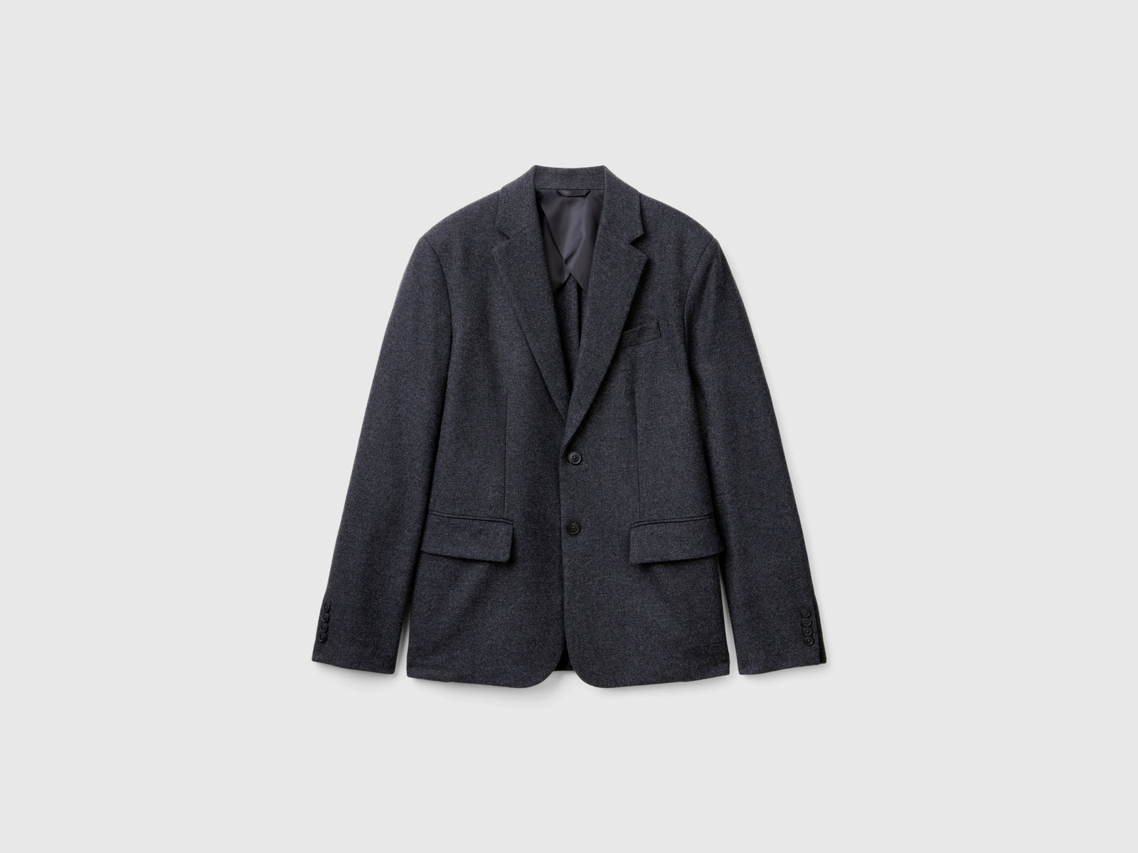 Blazer in flanella da uomo grigio scuro | Benetton Outlet