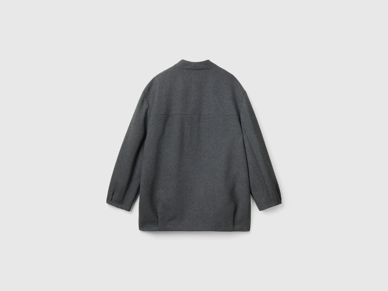 Cappotto bomber in misto lana da donna grigio scuro 2 | Benetton Outlet
