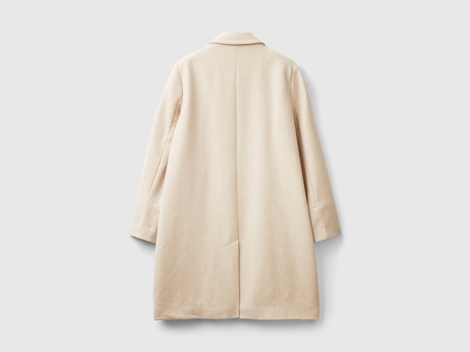 Cappotto corto in misto lana da donna beige 2 | Benetton Outlet