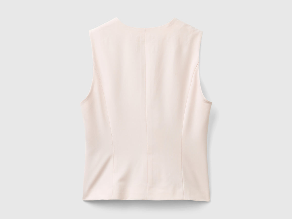 Gilet in misto viscosa stretch