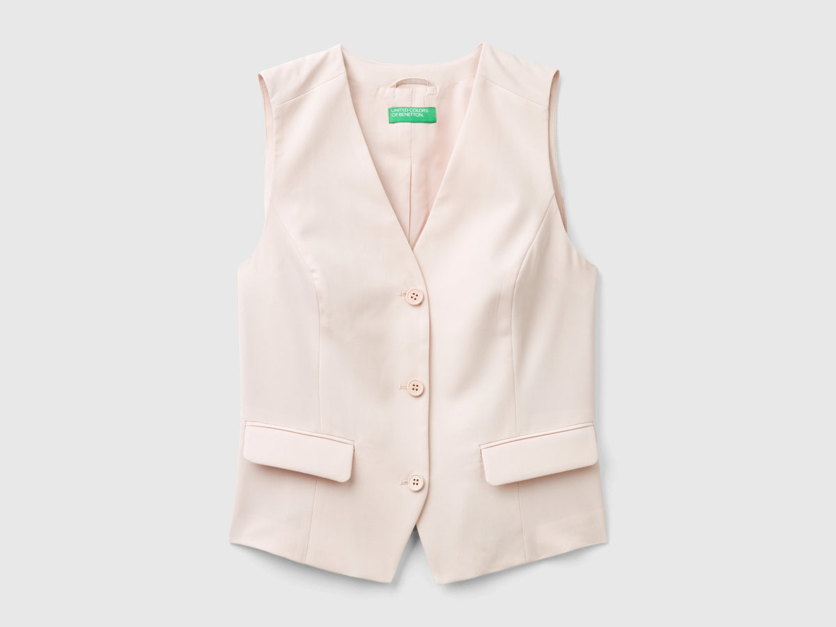 Gilet in misto viscosa stretch