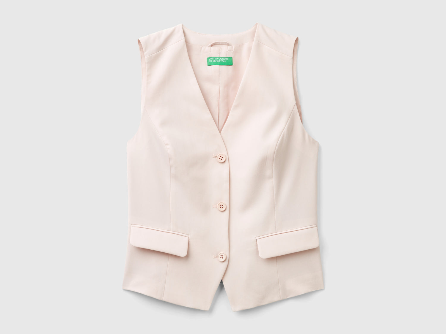 Gilet in misto viscosa stretch da donna rosa tenue | Benetton Outlet