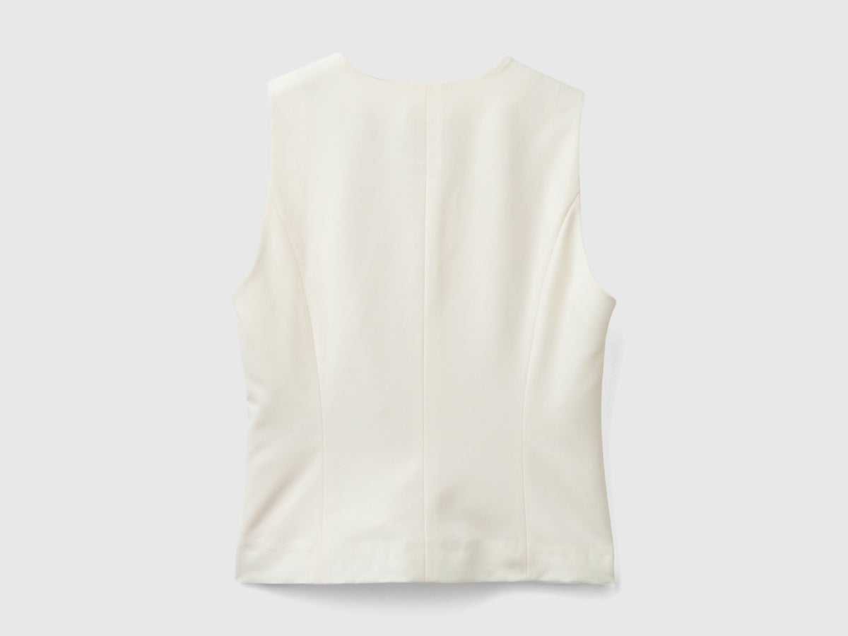Gilet in misto viscosa stretch