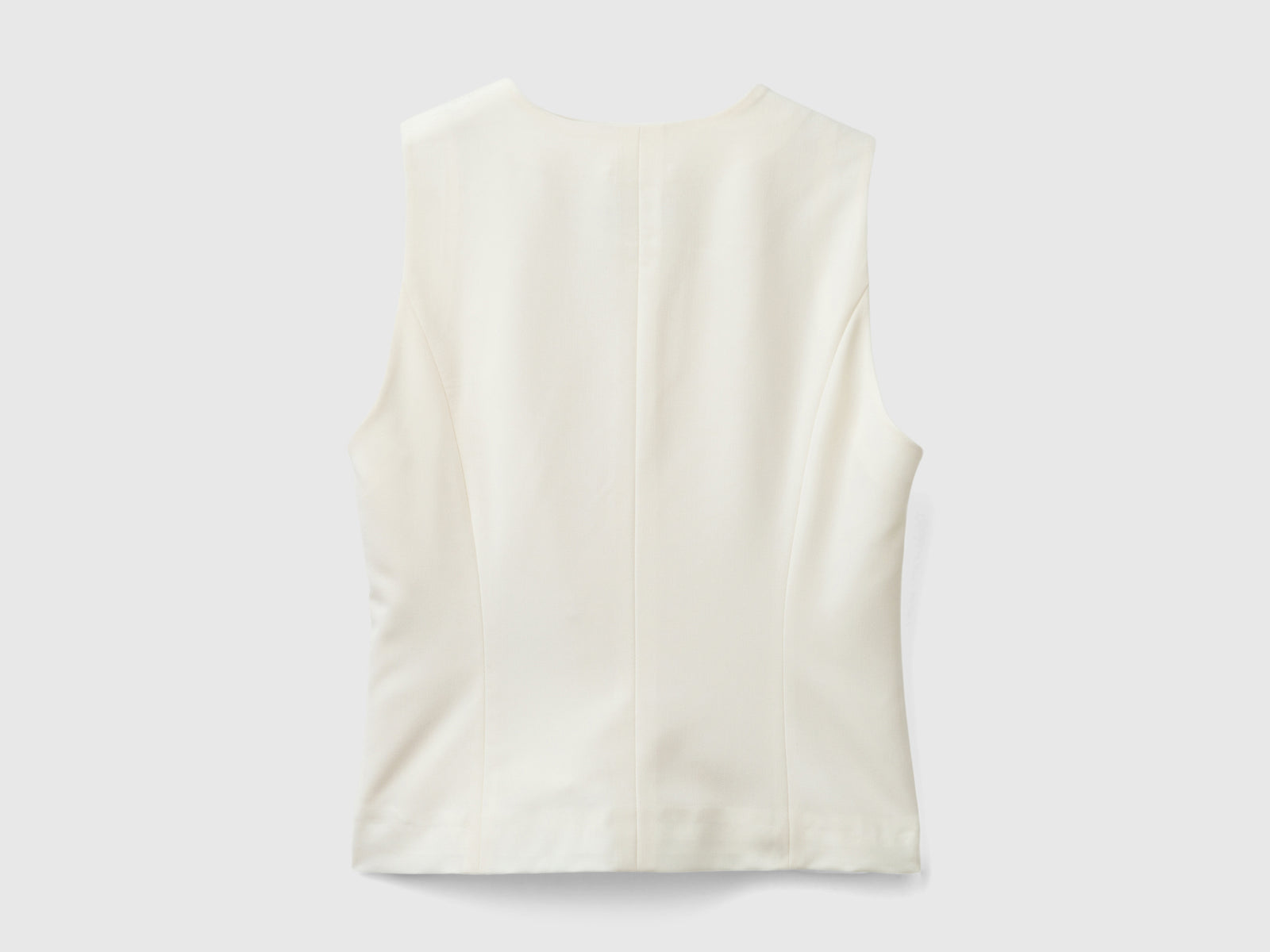 Gilet in misto viscosa stretch da donna bianco panna 2 | Benetton Outlet