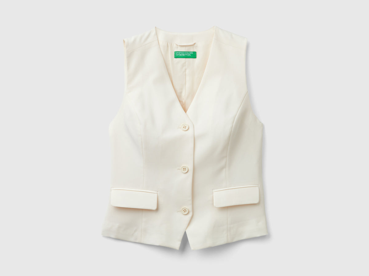 Gilet in misto viscosa stretch