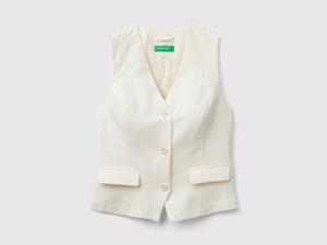 Gilet in misto viscosa stretch