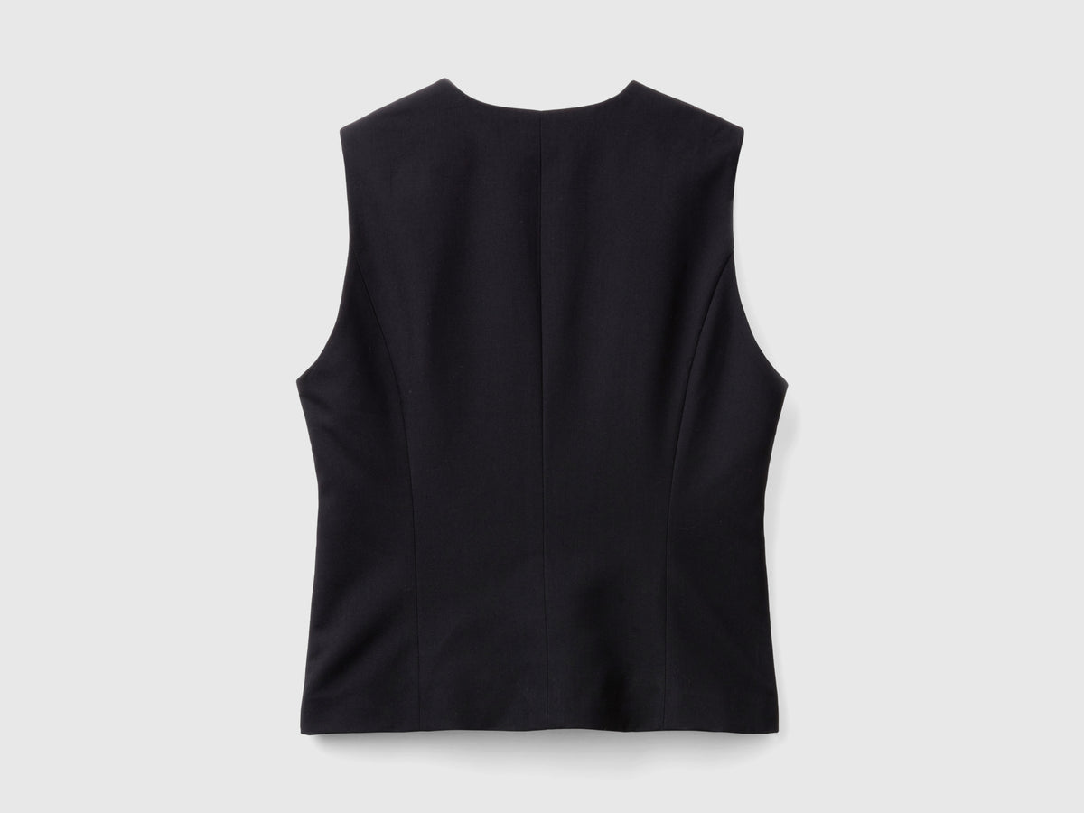 Gilet in misto viscosa stretch