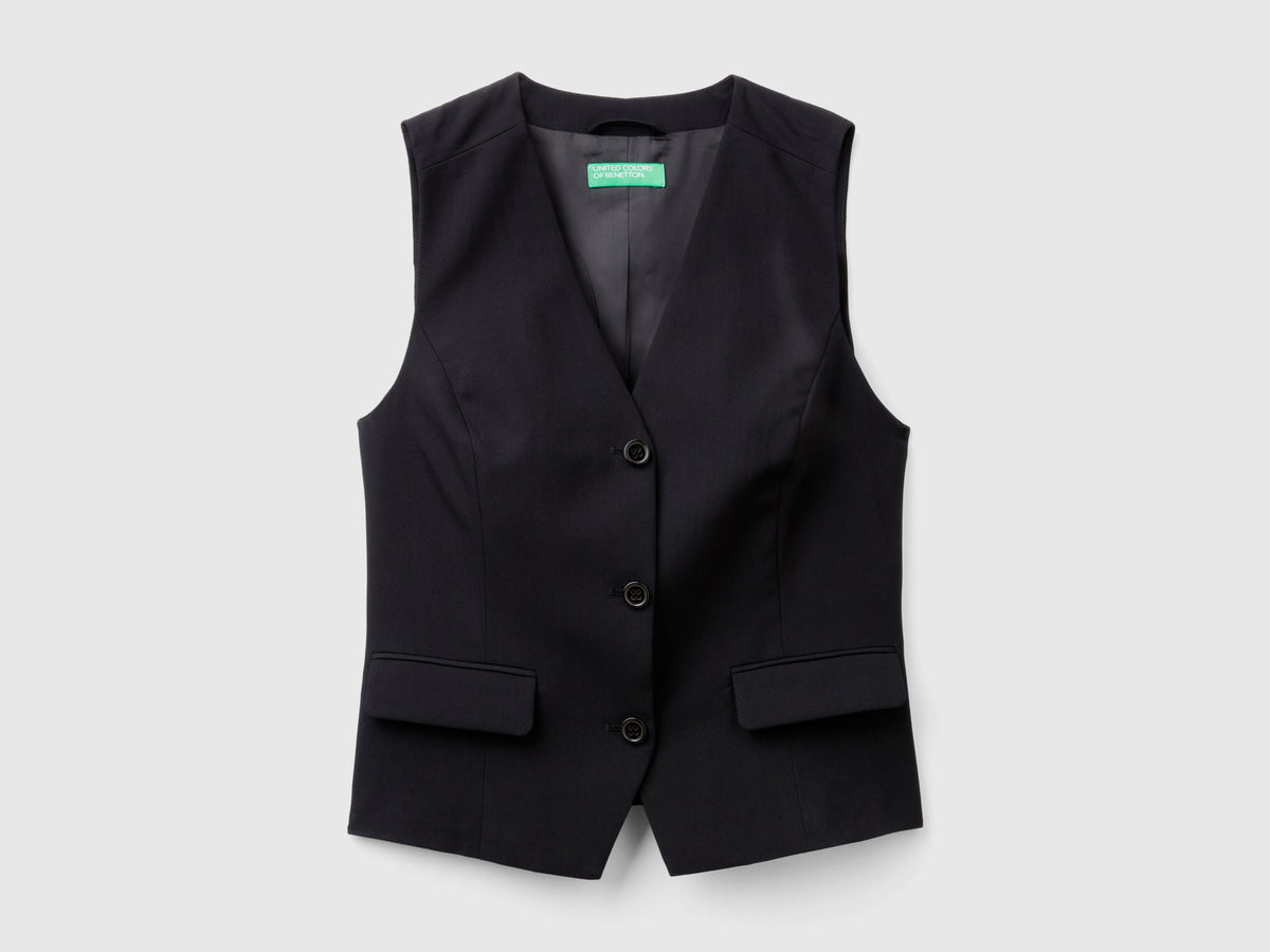 Gilet in misto viscosa stretch