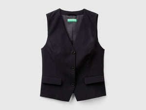 Gilet in misto viscosa stretch