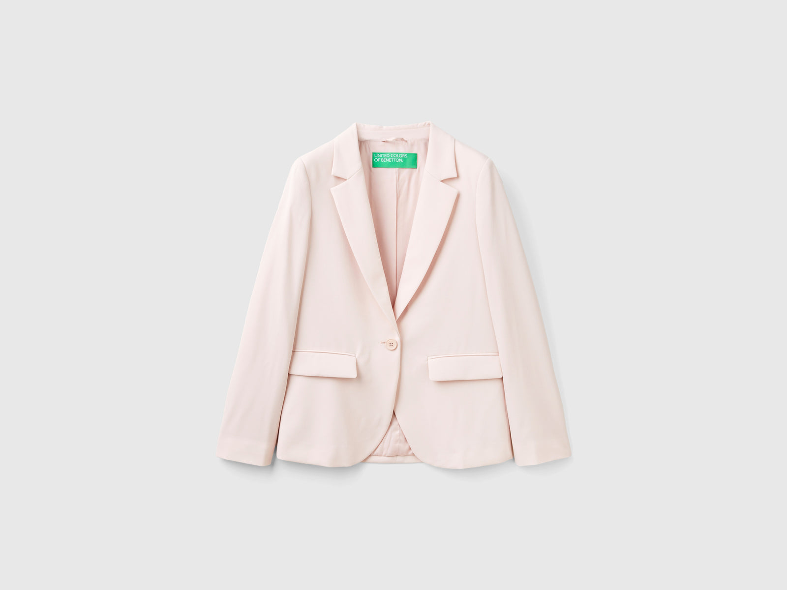 Blazer in misto viscosa stretch da donna rosa tenue | Benetton Outlet