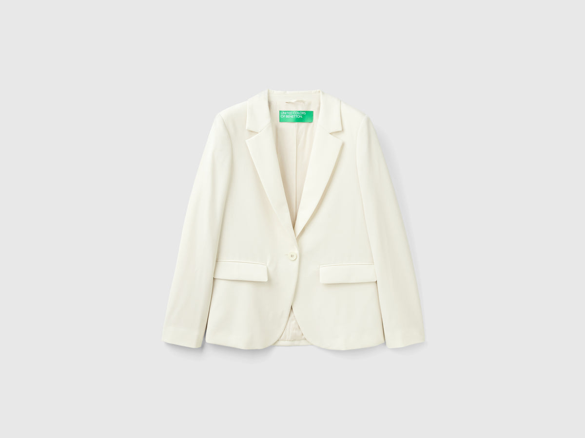 Blazer de mezcla de viscosa elástica