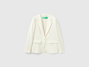 Blazer de mezcla de viscosa elástica
