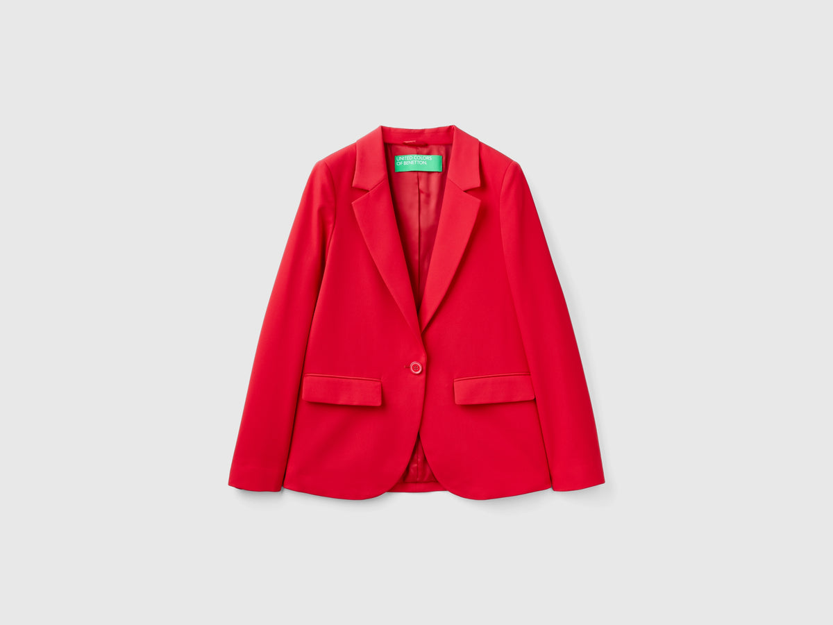 Blazer de mezcla de viscosa elástica