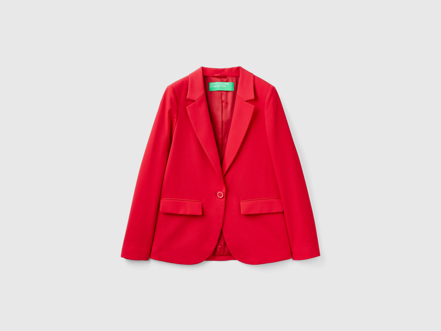 Stretch viscose blend blazer da donna rosso | Benetton Outlet