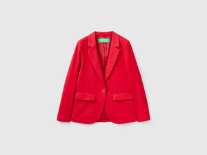 Blazer de mezcla de viscosa elástica