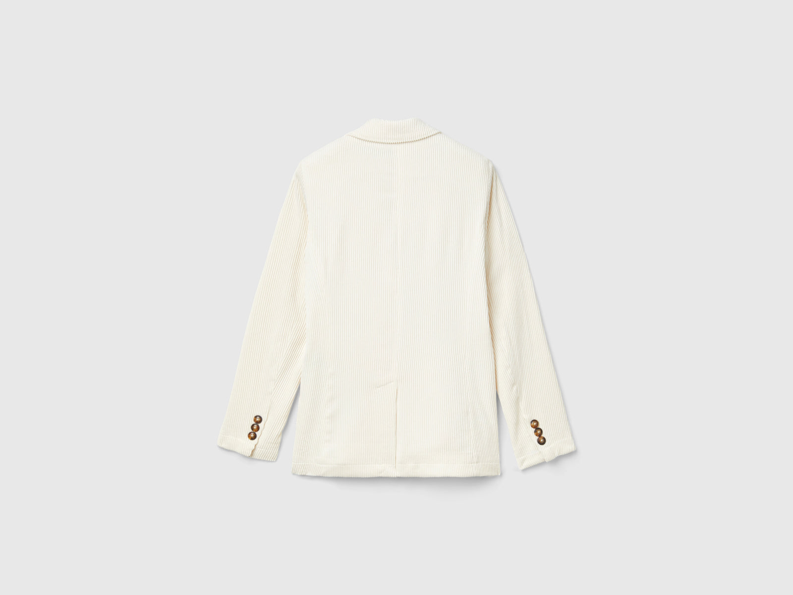 Blazer in velluto a costine da donna bianco panna 2 | Benetton Outlet