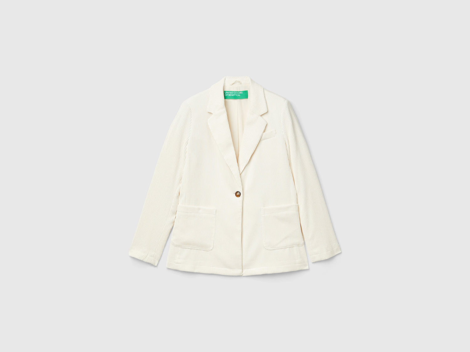 Corduroy Blazer da donna bianco panna | Benetton Outlet