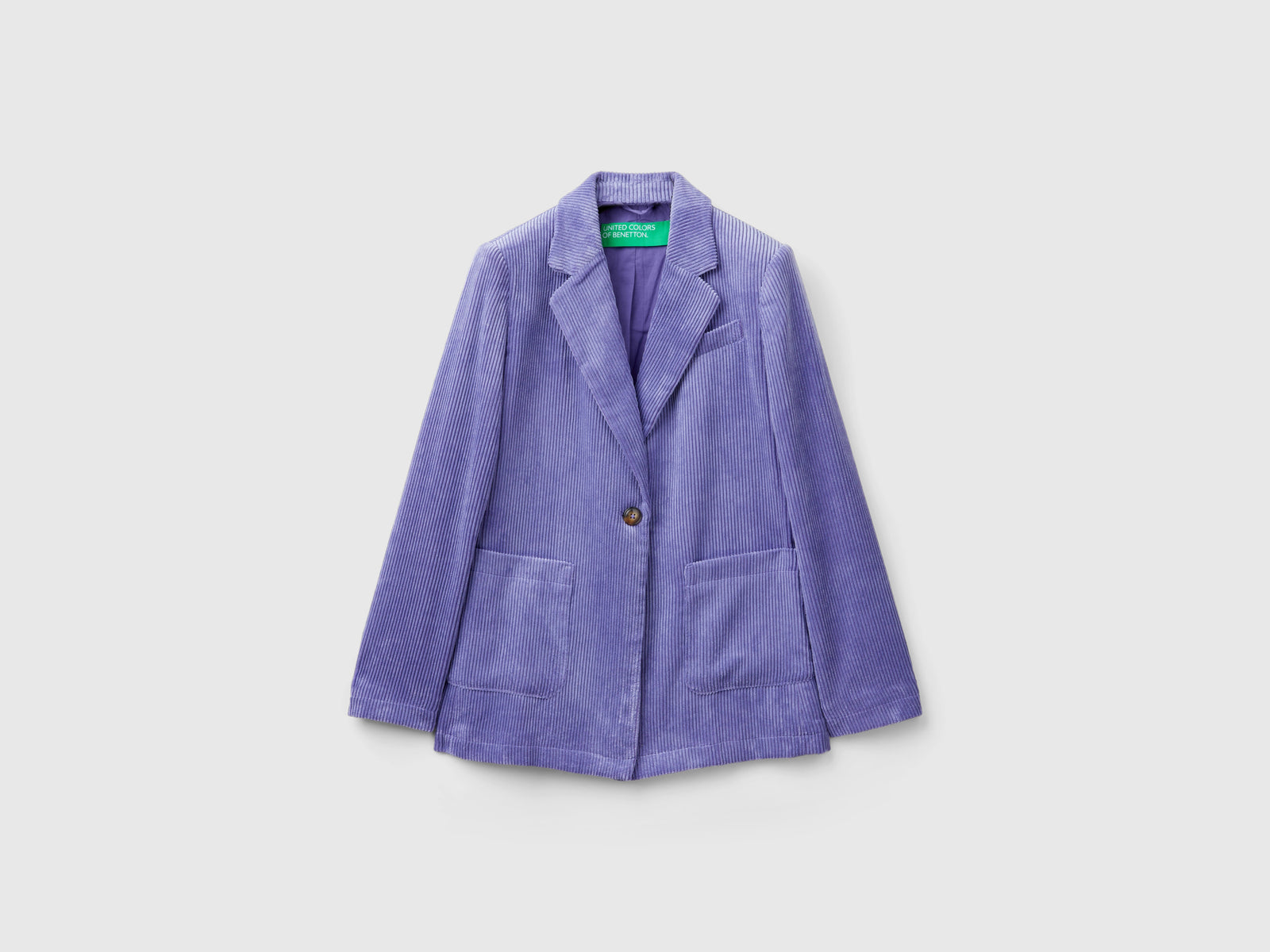 Blazer in velluto a costine da donna viola | Benetton Outlet