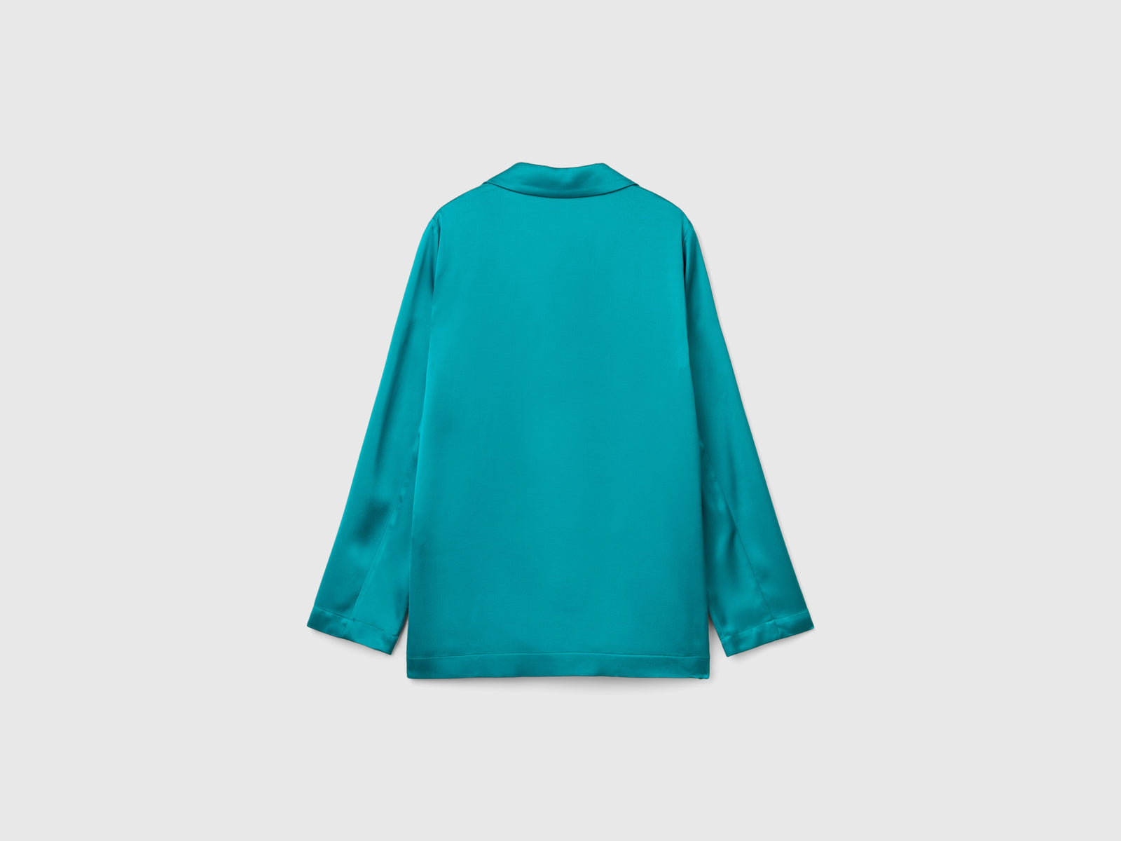 Blazer in pura viscosa da donna verde ottanio 2 | Benetton Outlet