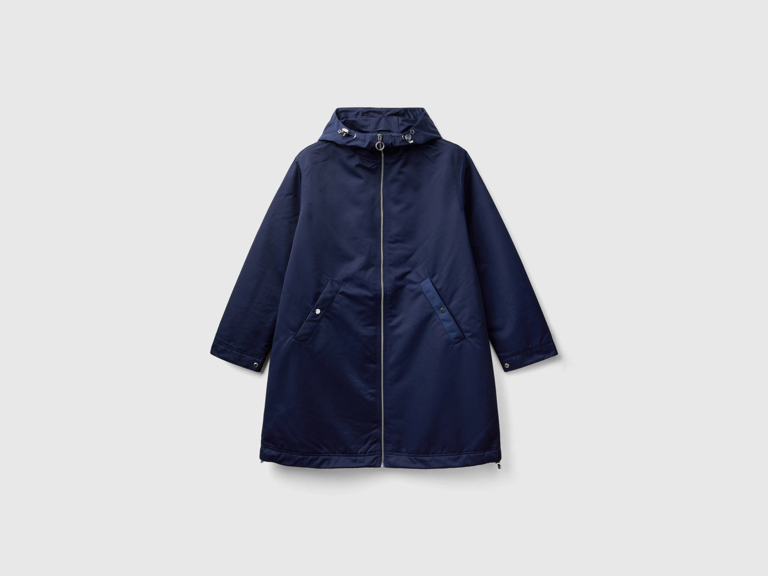 Giubbino antipioggia in nylon da donna blu scuro | Benetton Outlet