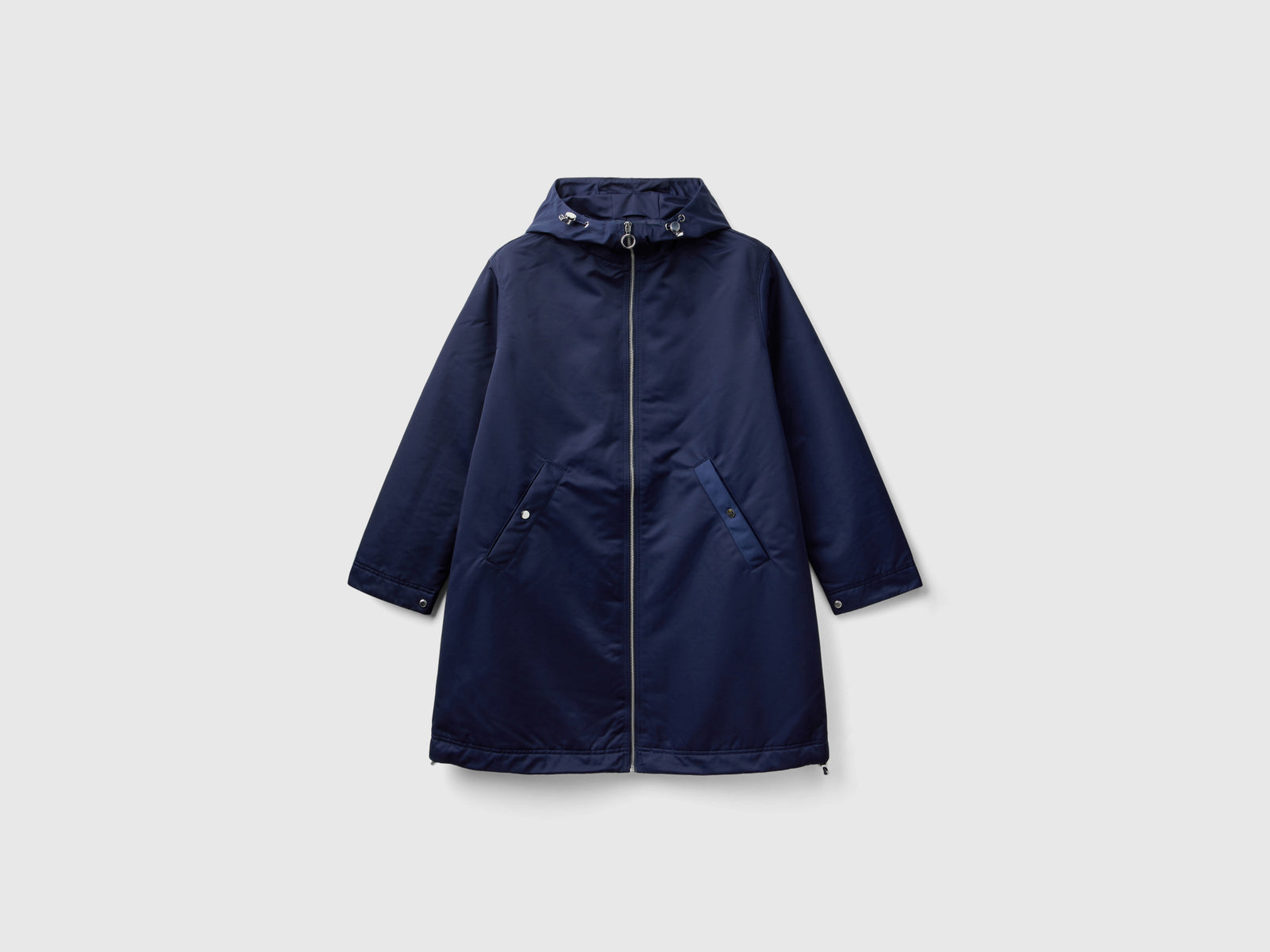 Giubbino antipioggia in nylon da donna blu scuro | Benetton Outlet