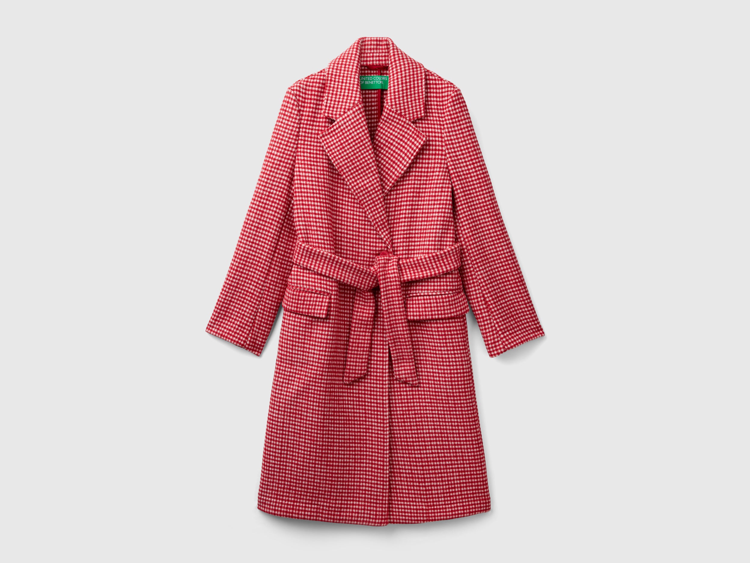 Midi trench coat in coated fabric da donna nero | Benetton