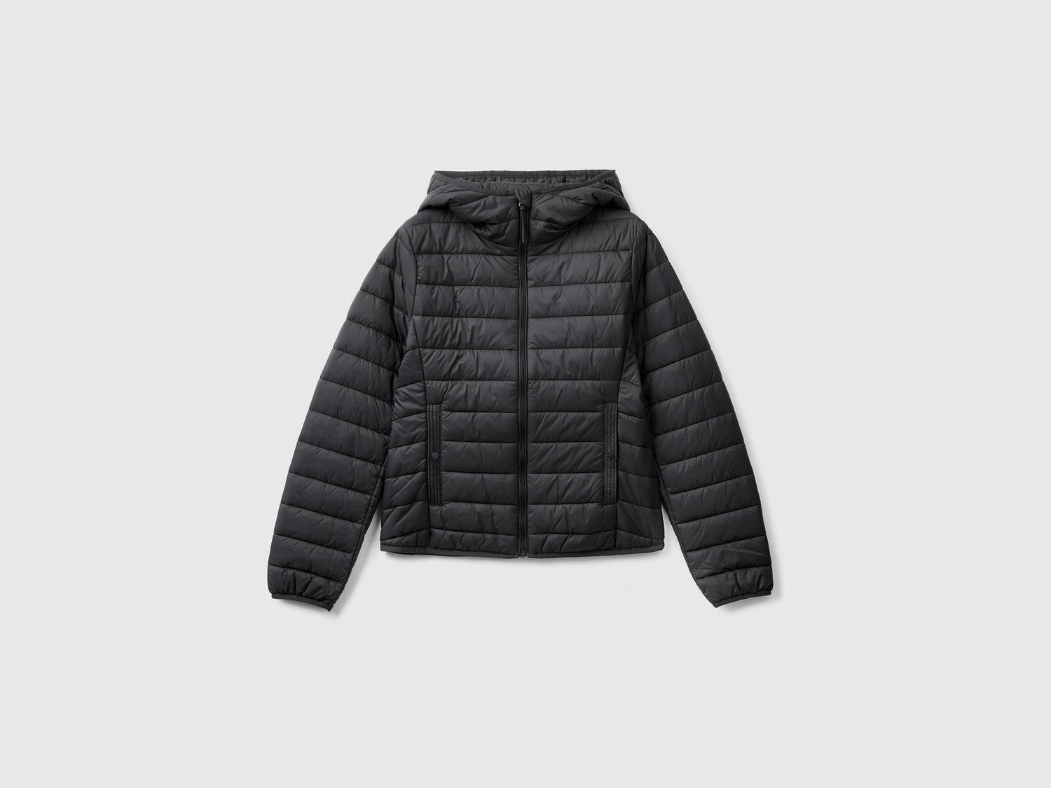 Chaqueta acolchada con guata reciclada da donna nero | Benetton Outlet