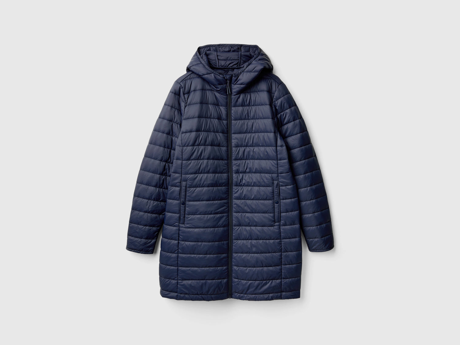 Chaqueta de plumas rellena de guata reciclada da donna blu scuro | Benetton Outlet