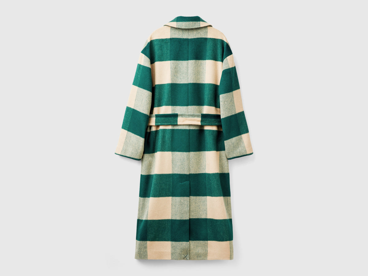 Cappotto doppiopetto a quadri