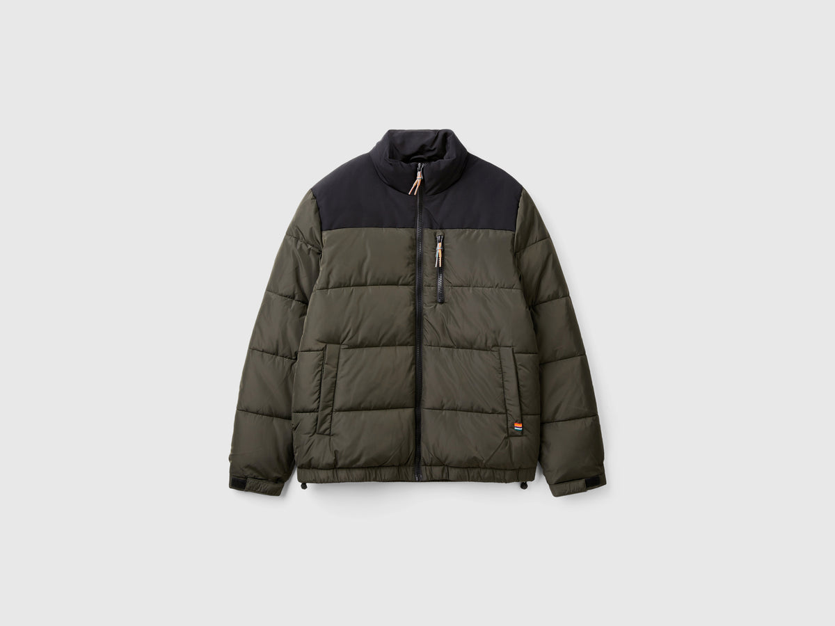 Piumino pesante color block