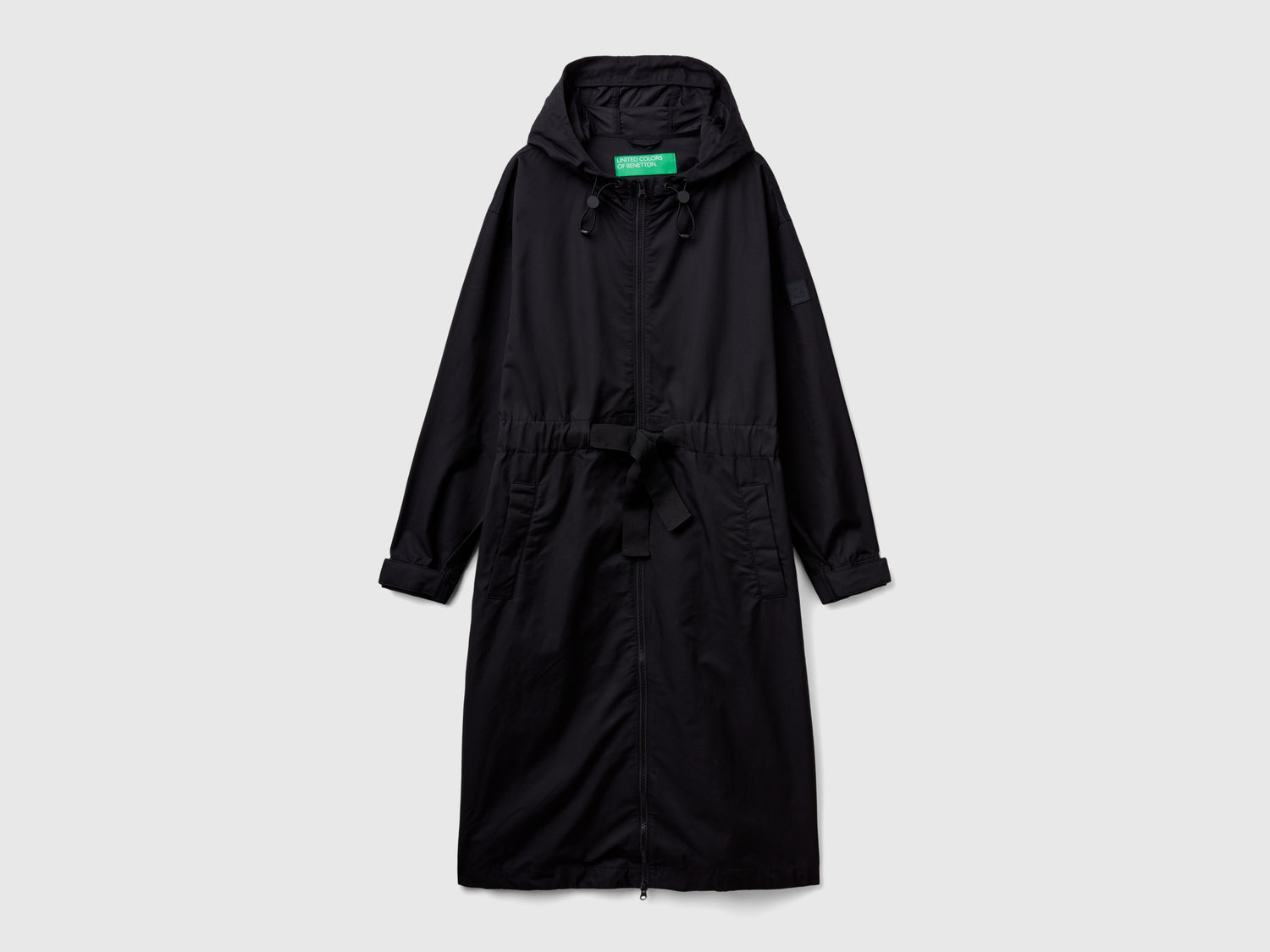 Parka in misto cotone e nylon "Rain Defender" da donna nero | Benetton Outlet