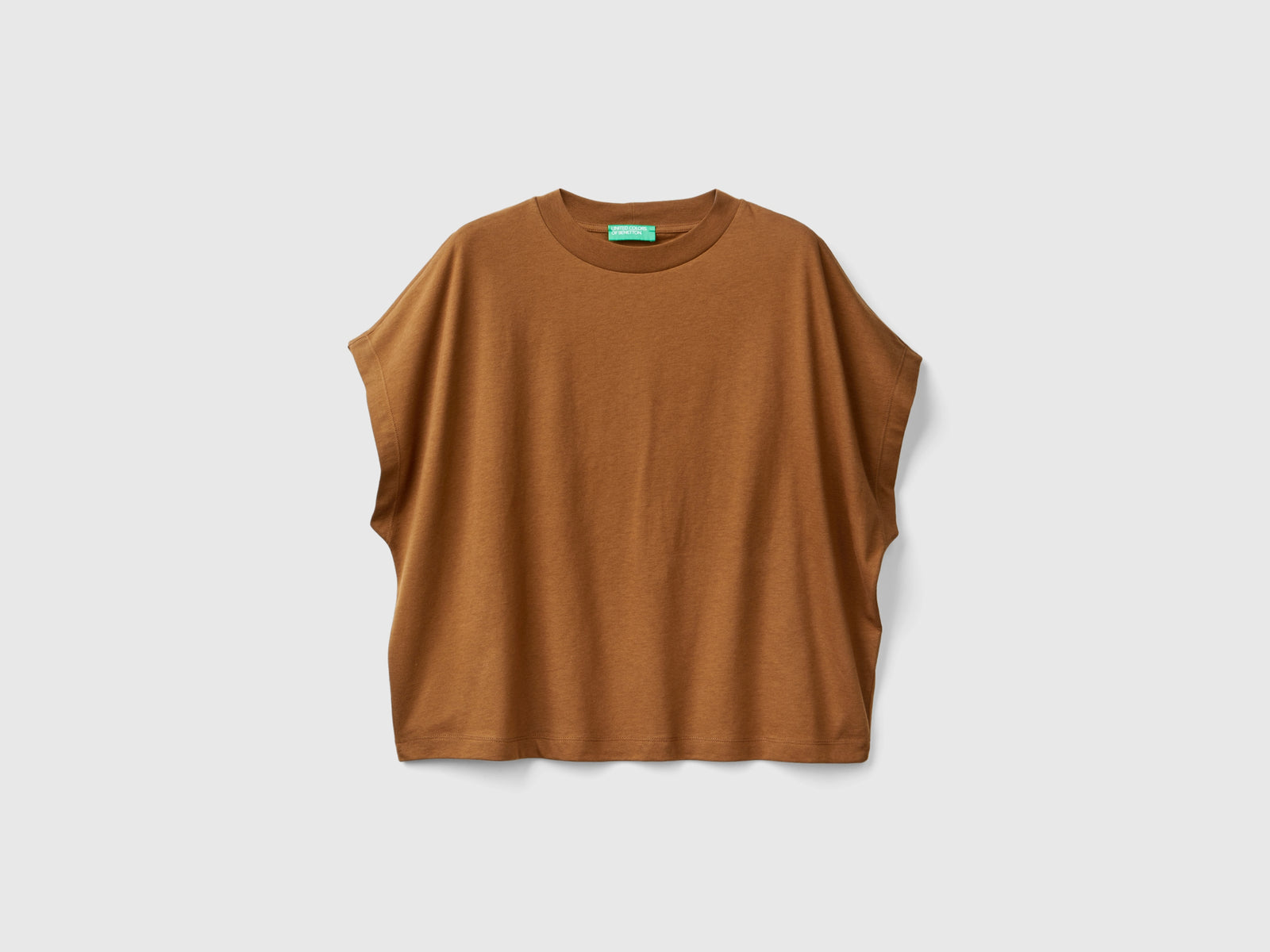 Maglietta con manica a kimono da donna marrone | Benetton Outlet