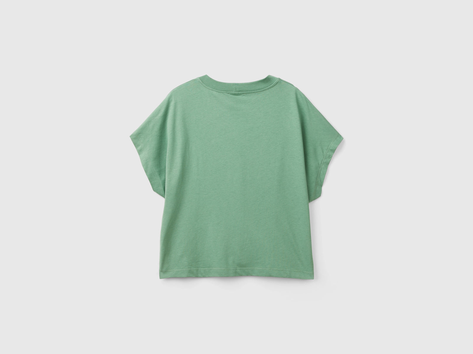Maglietta con manica a kimono da donna verde 2 | Benetton Outlet
