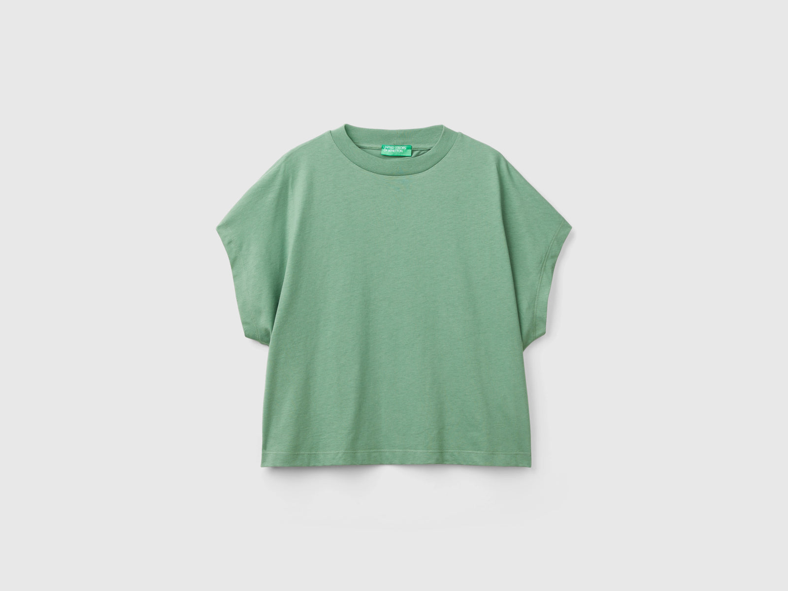 Maglietta con manica a kimono da donna verde | Benetton Outlet