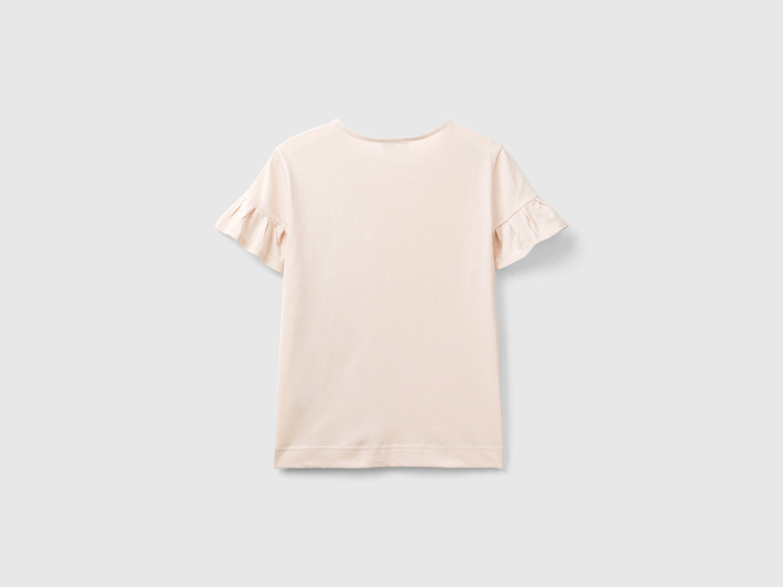T-shirt con manica rouches da donna rosa tenue 2 | Benetton Outlet