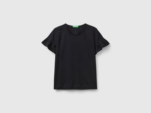 T-shirt con manica rouches