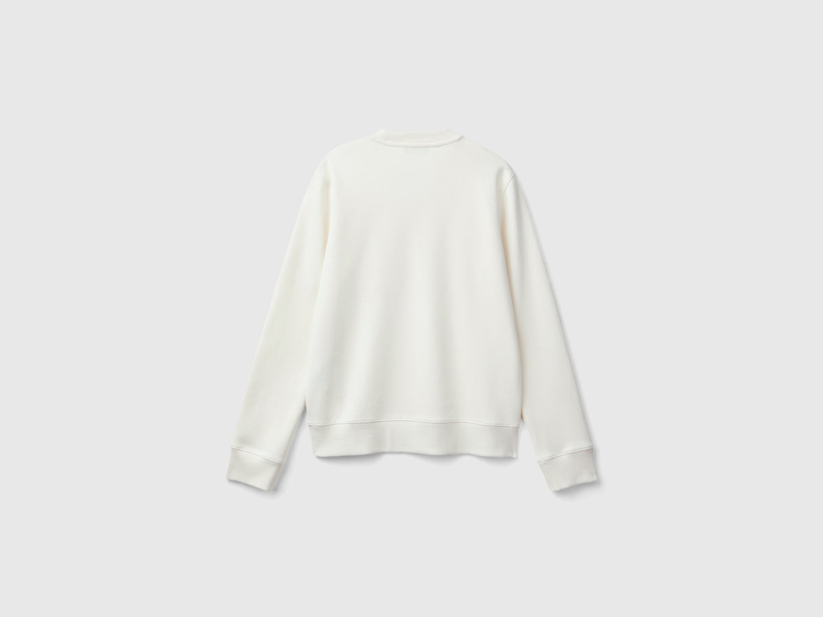 Sweatshirt with jewel-effect applications