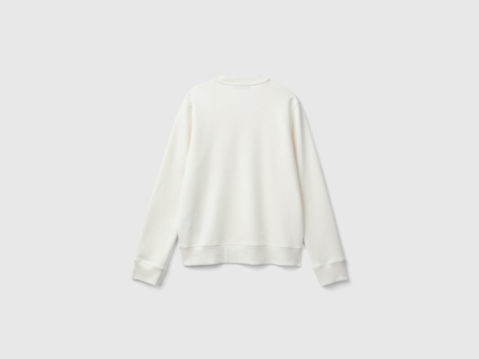 Sweatshirt with jewel-effect applications da donna bianco panna 2 | Benetton Outlet