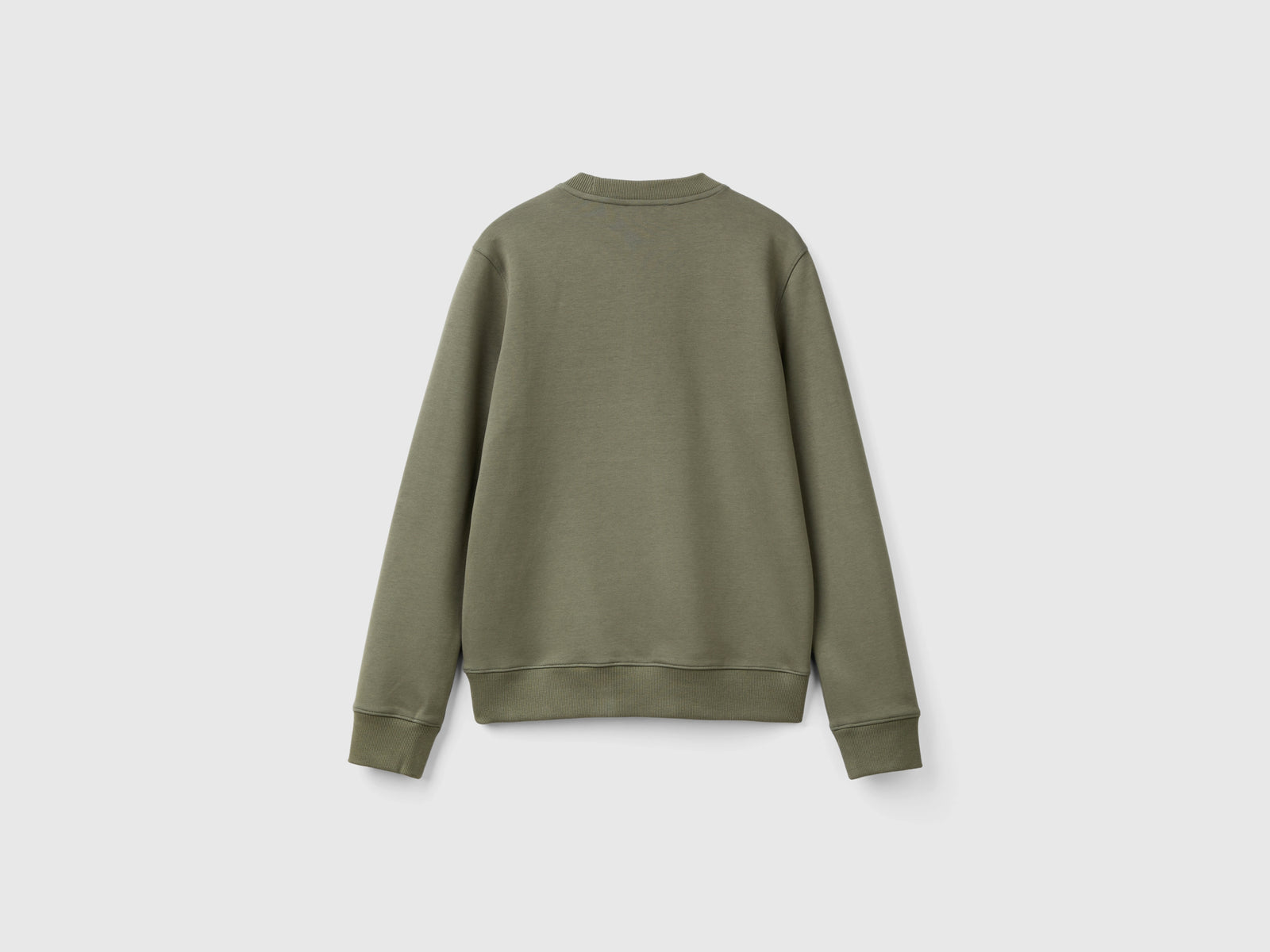 Sweatshirt with jewel-effect applications da donna verde militare 2 | Benetton Outlet