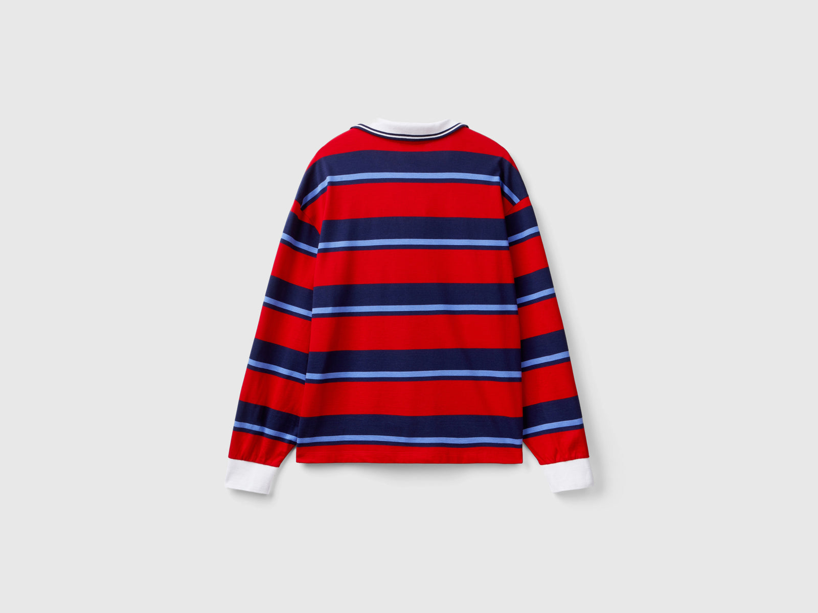 Polo a righe in puro cotone da donna multi-color 2 | Benetton Outlet