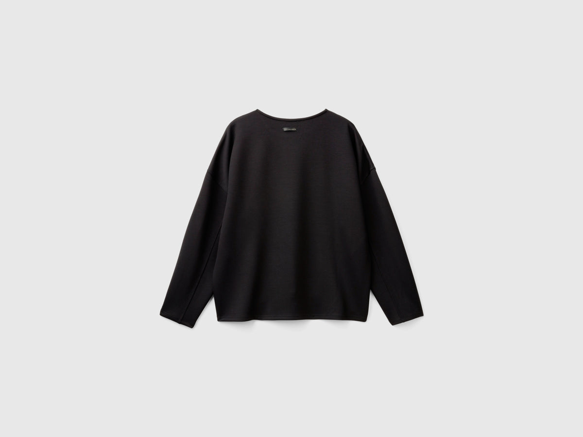 Lightweight sweatshirt in cotton and modal blend