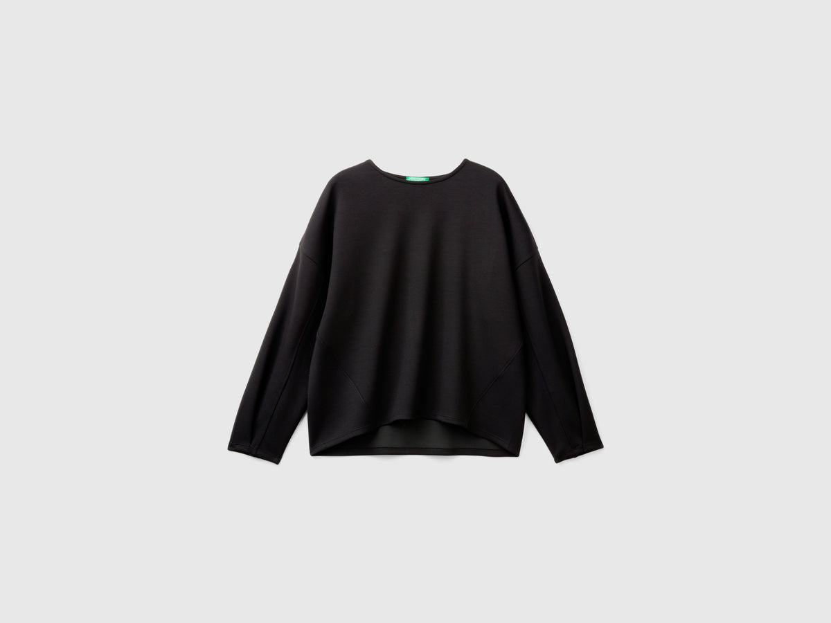Lightweight sweatshirt in cotton and modal blend