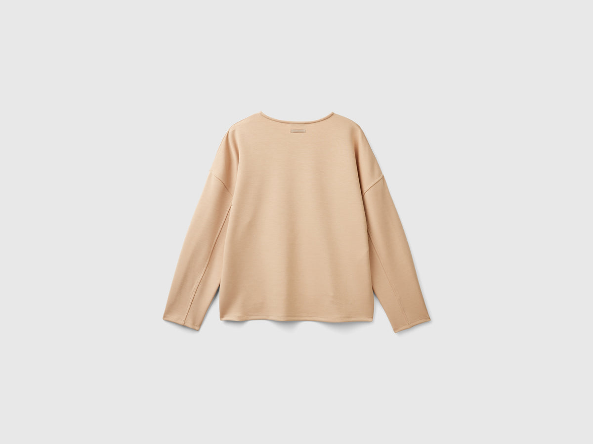 Lightweight sweatshirt in cotton and modal blend